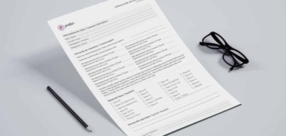 Formulaire de coloration